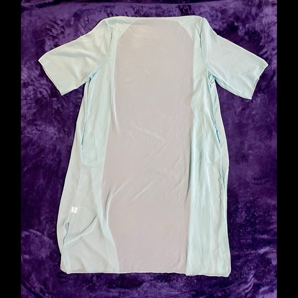 M Vintage 70s Olga Teal stretchy satin-like maxi dress nightgown - Picture 13 of 16